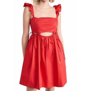 NEW ALLINA LIU tamago dress in tomato